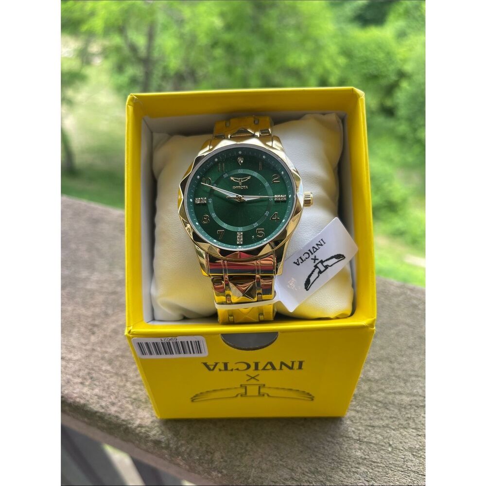 Invicta Gold and Green Men's Dress Watch (69021)